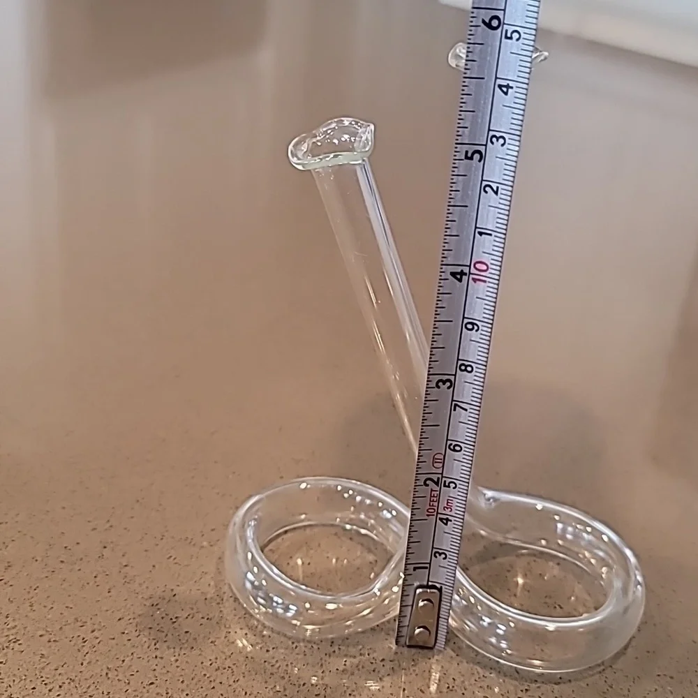 VTG Hand Blown Sculptural Glass Vase Twisted